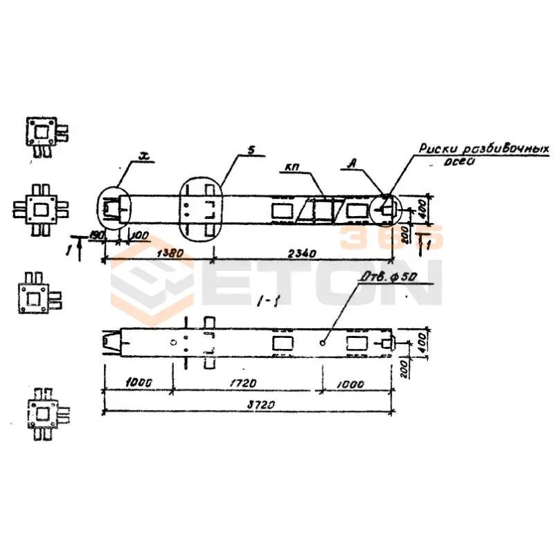 Колонны Серия 1.020.1-6сп 5КН 28-37-4-3 спн (1.020.1-6сп)