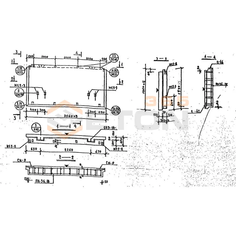 Панели наружных стен Серия 1.232 КЛ-2 НР 1-36-18-35 (1.232 КЛ-2)