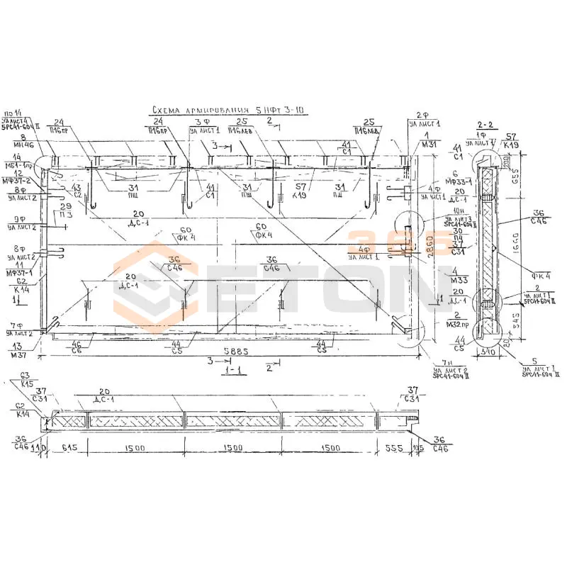 Панели наружных стен фризовые Альбом 5РС 41-61 5НФт 3-10 (Альбом 5РС 41-61)