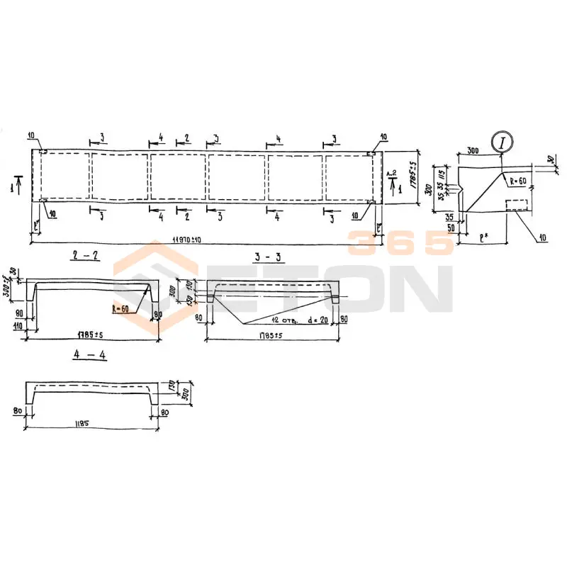 Панели стеновые Серия 1.432.1-20 ПСН 120-18-1 АтVIт-1 (1.432.1-20)