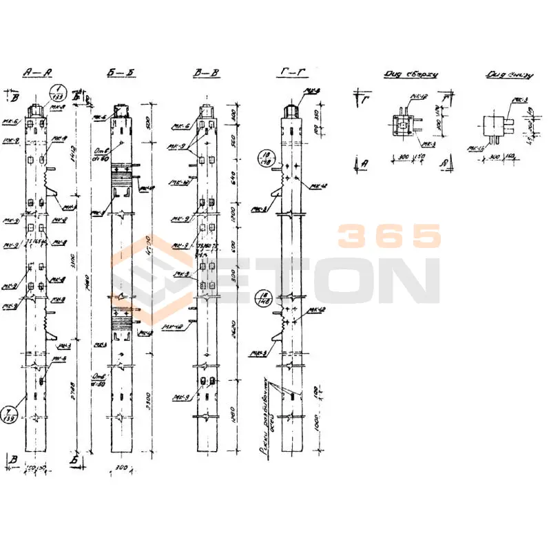 Колонны Серия ИИС 04-2 СКН 2-20-75-3 а (ИИС 04-2)