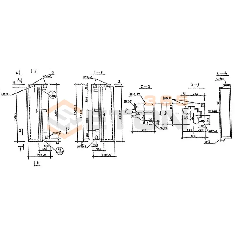 Панели наружных стен Серия 1.232 КЛ-2 НУ 6-27-35 (1.232 КЛ-2)