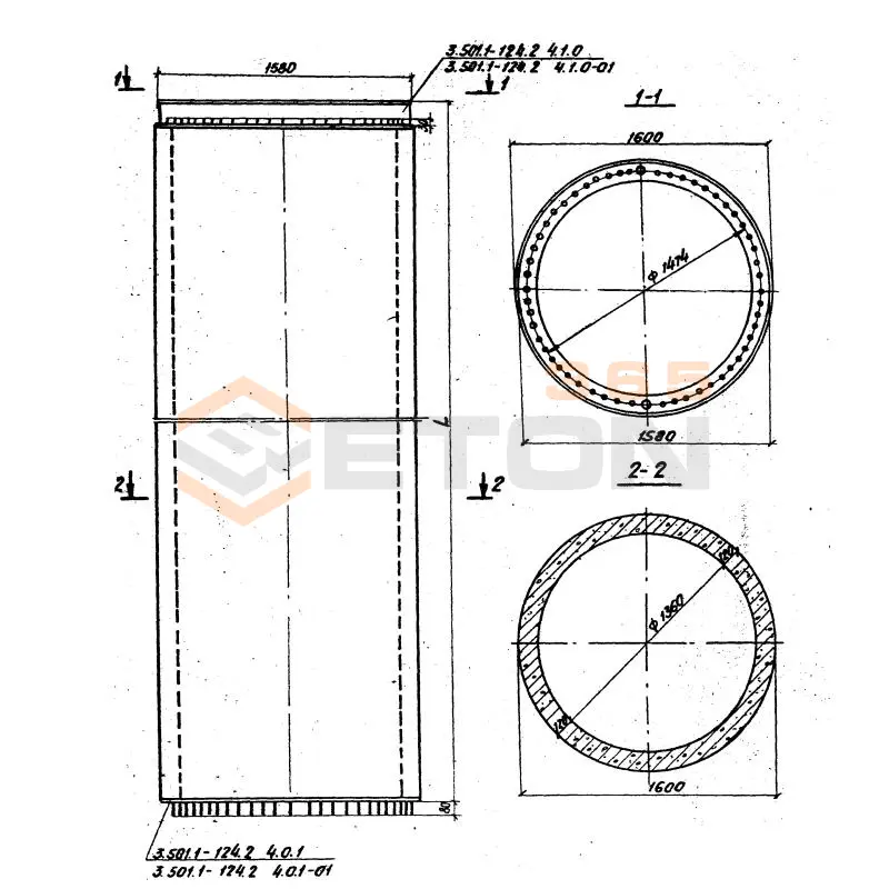 Сваи-оболочки Серия 3.501.1-124 СОМ 4-160-4 б