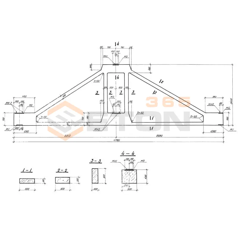 Фермы Серия 1.463-4 ФПК 12-3 АIV (1.463-4)