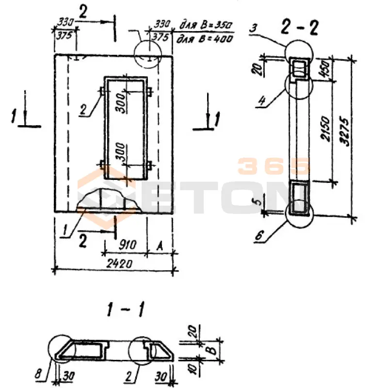 Панели однослойные самонесущие Серия 1.232.1-8 ПССД 24-33-4,0 п (1.232.1-8)