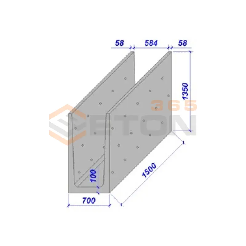 Лотки междупутные Альбом 984, Серия 3.501-68 Л 100