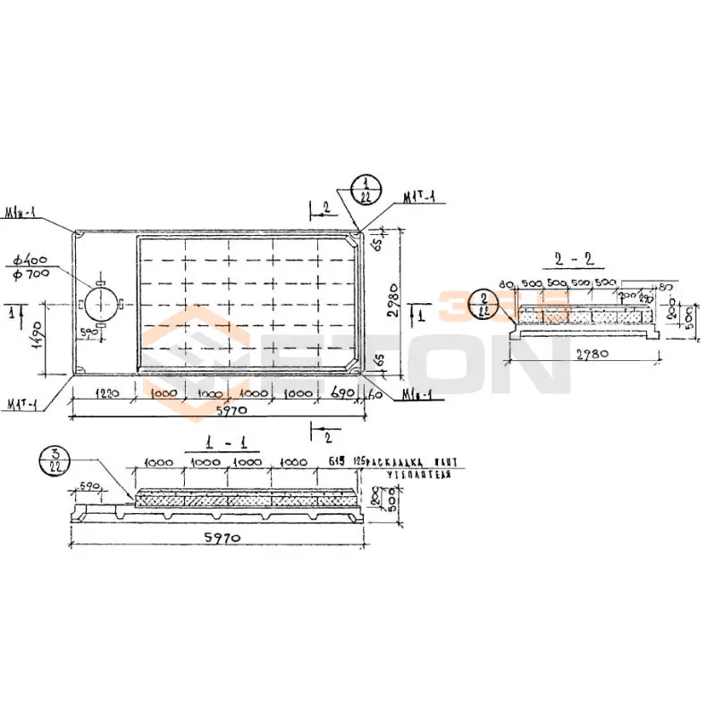 Плиты покрытия комплексные Шифр 912 КПВ 7-3 АIIIв Т М150 (Шифр 912)
