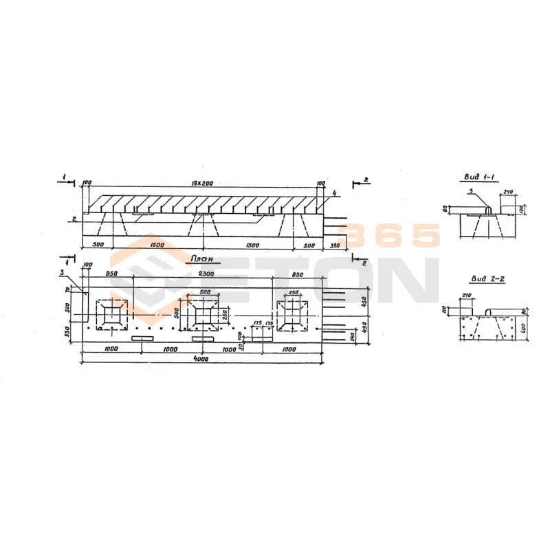 Блоки насадок на сваи Серия 3.503.1-79 1БН 40-1-2