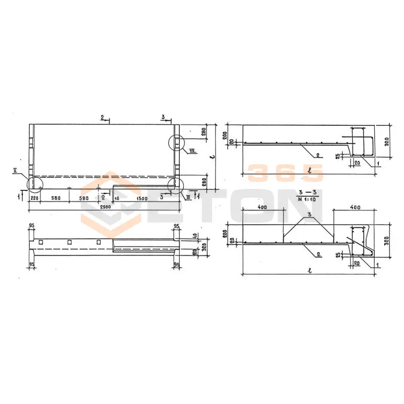 Лестничные площадки плоские 1ЛП ГОСТ 9818-2015 1ЛП 30-16в-4 Ш (ГОСТ 9818-2015)
