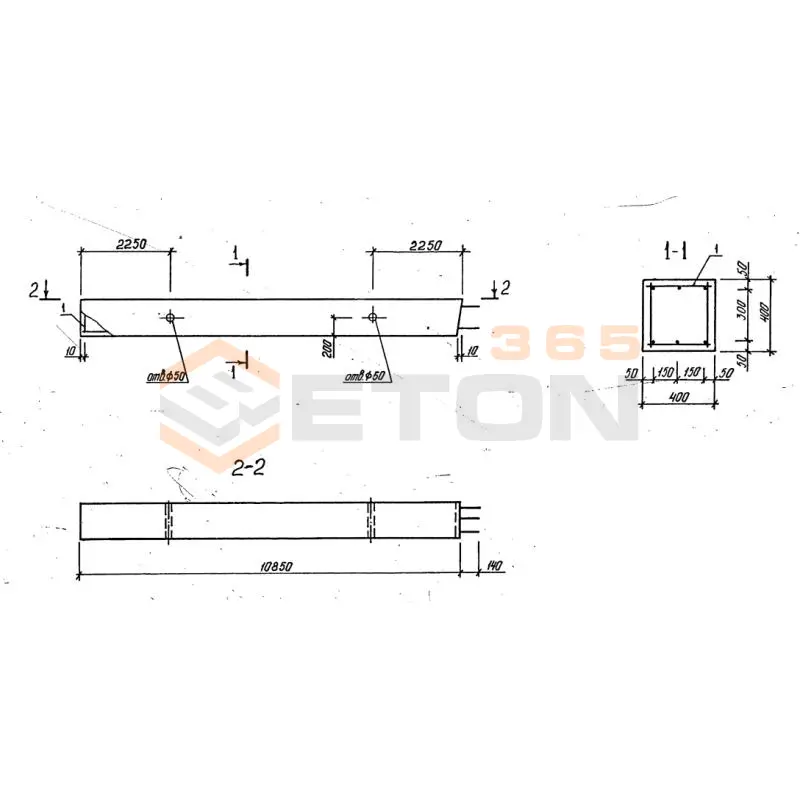 Балки обвязочные Серия 1.020.1-3пв БО 109-4-1 пв