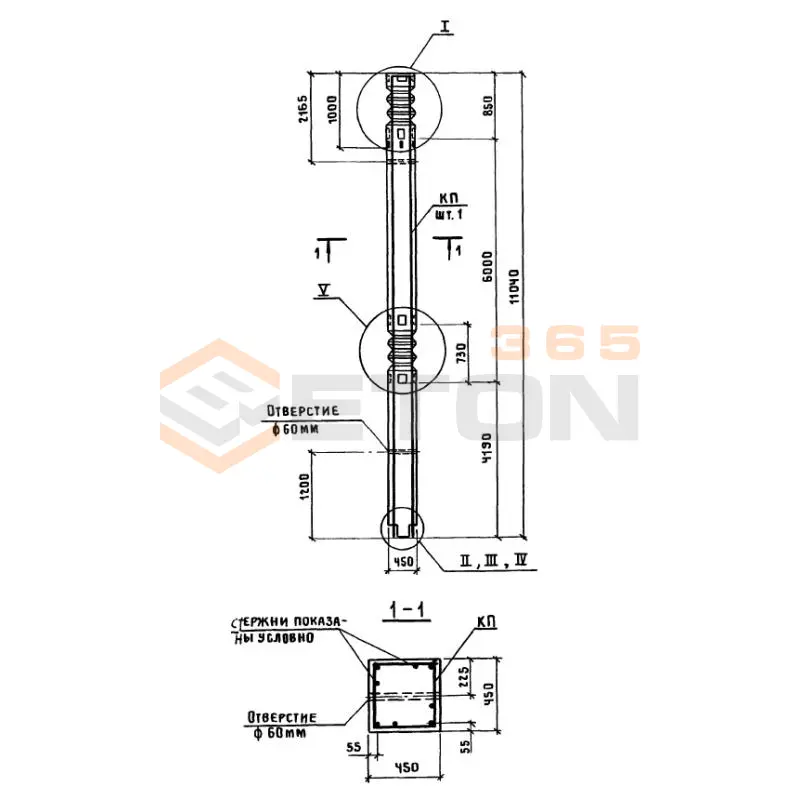 Колонны Серия 1.420.1-24с К 13-2 с (1.420.1-24с)