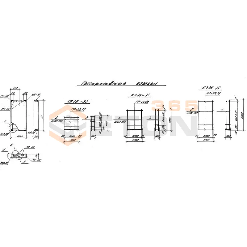 Панели стеновые толщиной 350 мм Серия 1.030.1-1 2ПС 10-24-3,5 л