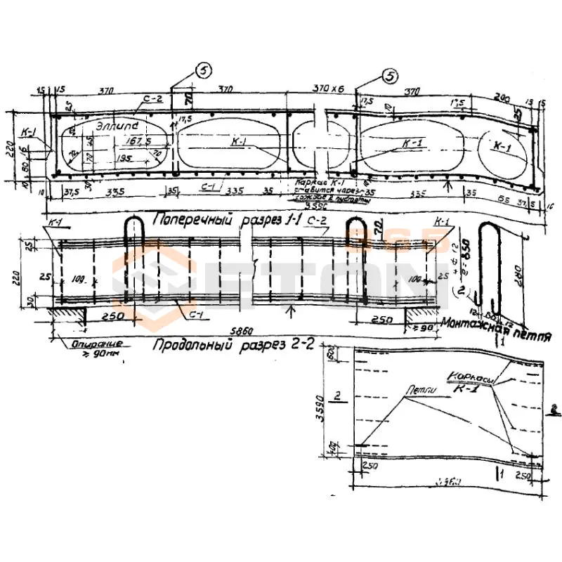 Панели с овальными пустотами Серия ИИ 01-02 ПОТ 60-36 (ИИ 01-02)