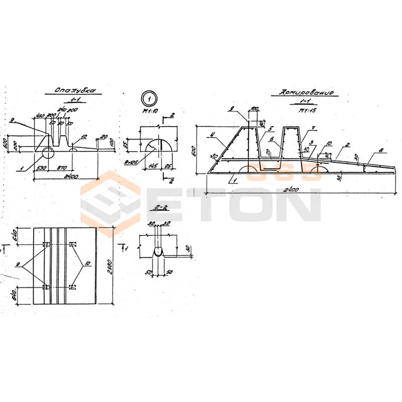Плиты фундаментные ГОСТ 26815-86 ПФ 4-1 (ГОСТ 26815-86)