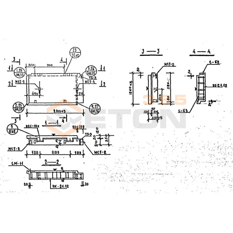 Панели наружных стен Серия 1.232 КЛ-2 НР 2-21-12-35 (1.232 КЛ-2)