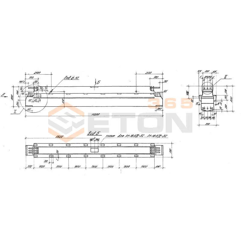 Ригели пролетом 12,0 м Серия 1.420.1-20с Р 1-16 АтIVс-3 с