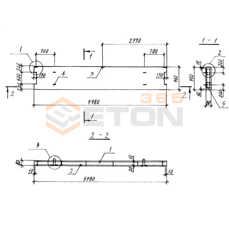 Панели ограждения лоджий Серия 1.137.1 КЛ-3 ОЛ 60-10-8 т