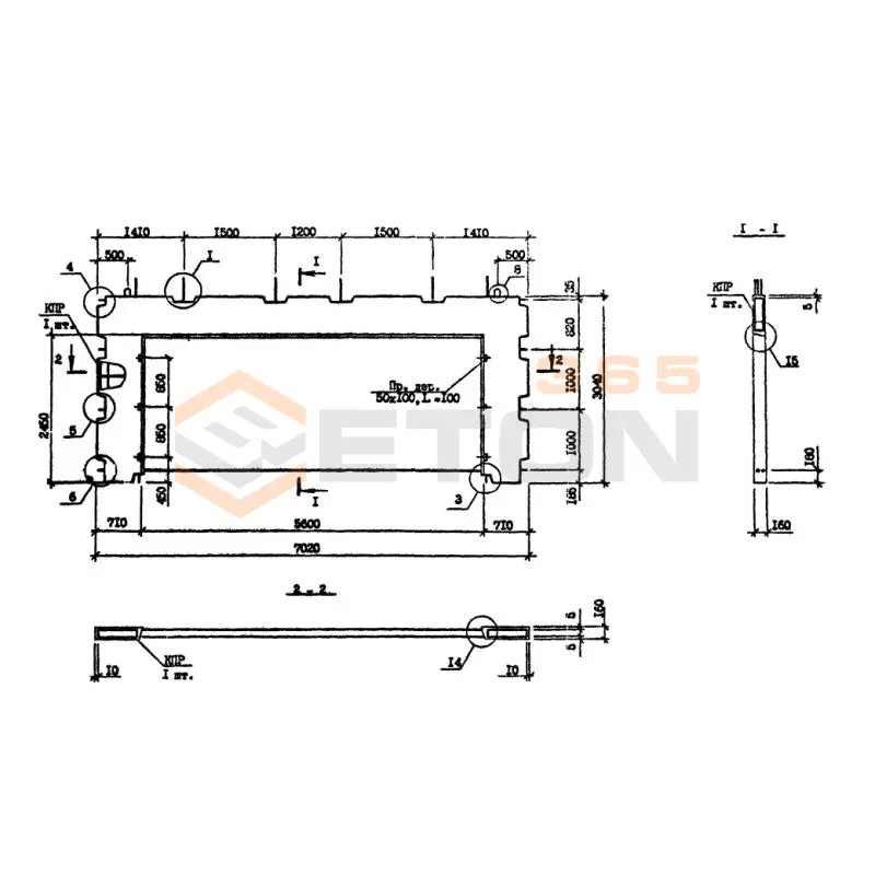 Панели внутренних стен Серия 1.090.1-7с ПВР 70-30-56-7 тс (1.090.1-7с)
