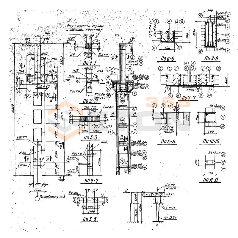 Колонны Серия КЭ 01-52 КД 10-22